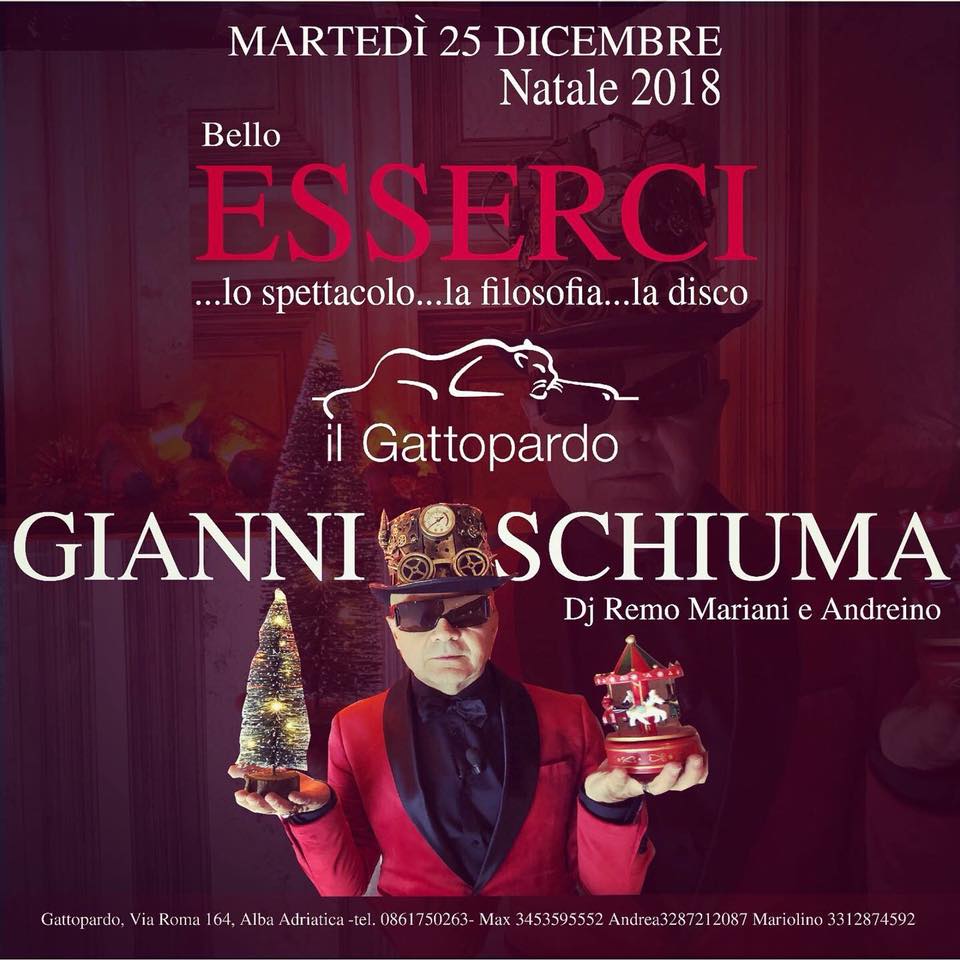 Natale con Gianni Schiuma discoteca Gattopardo Alba Adriatica
