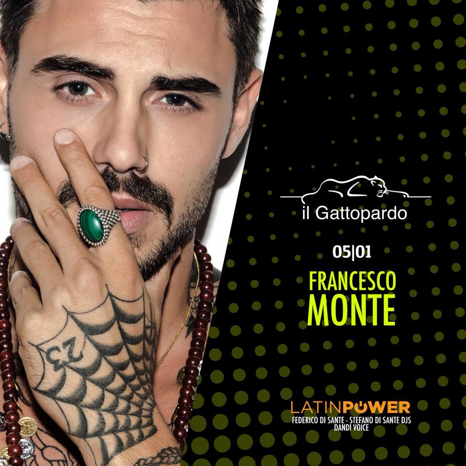 Francesco Monte ospite alla Discoteca Gattopardo