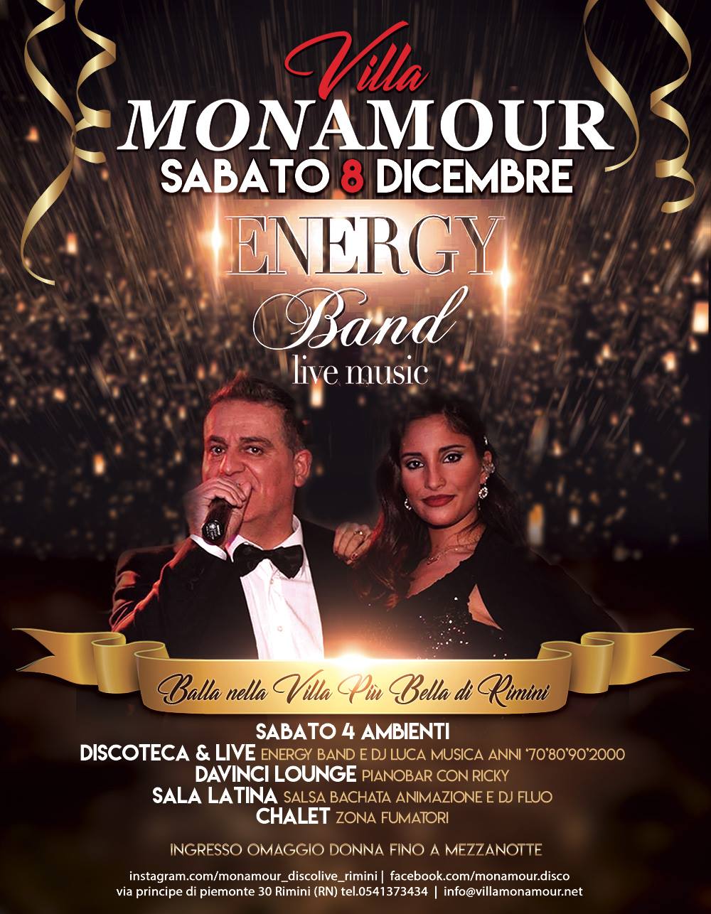 Discoteca Villamonamour Rimini Energy Band live