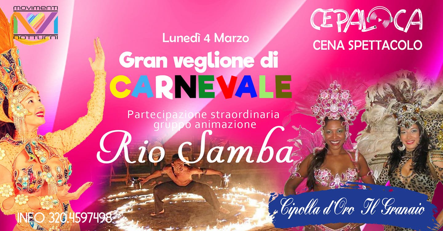Carnevale con Grupo Rio Samba La Cipolla D’Oro