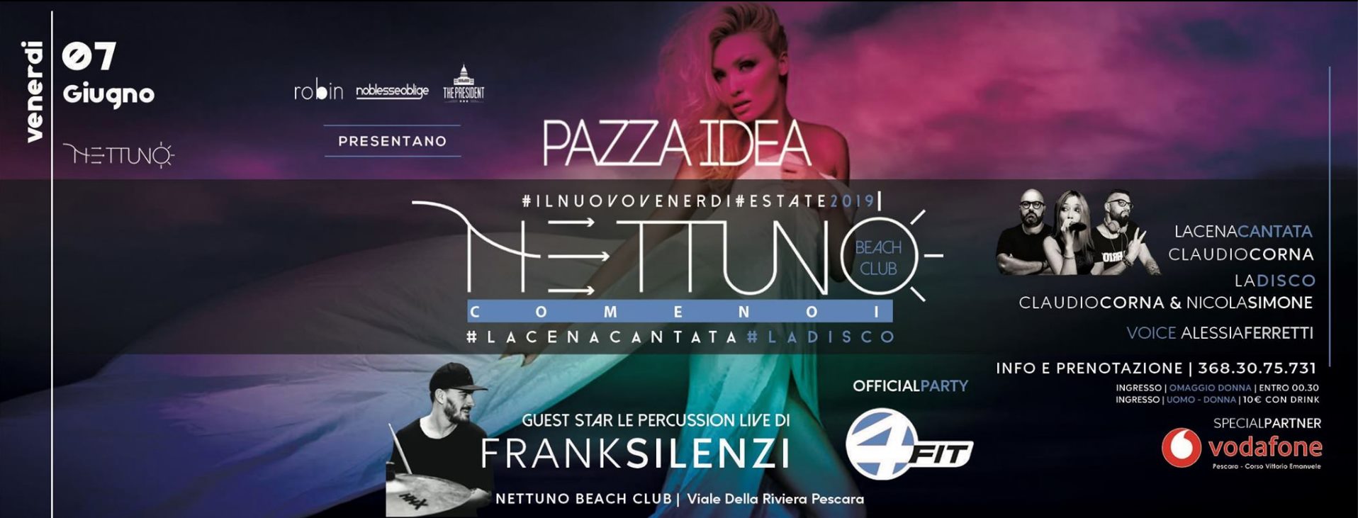 Frank Silenzi guest percussion Nettuno Beach Club Pescara