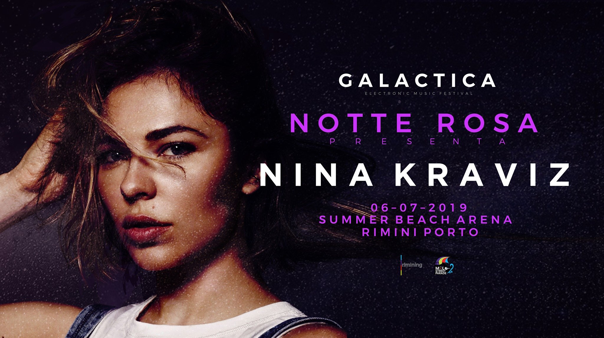 Nina Kraviz guest la Notte Rosa Summer Beach Arena Rimini