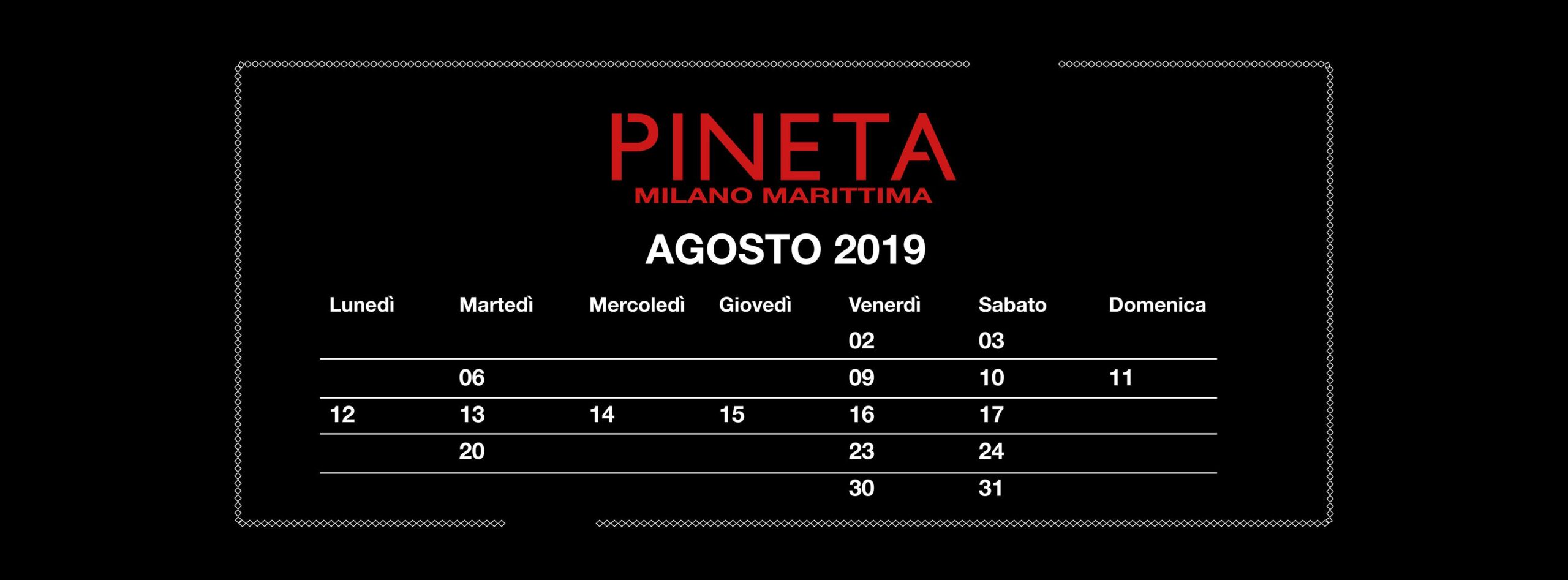 Ferragosto 2019 parte II al Pineta Club di Milano Marittima