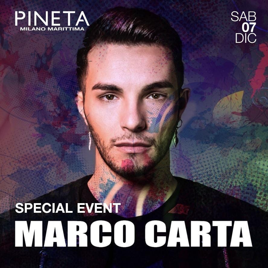 Pineta Club Milano Marittima Marco Carta special event
