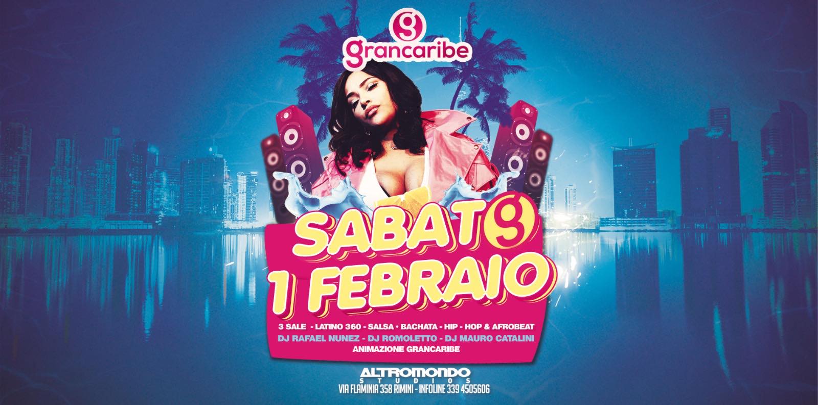 Discoteca Altromondo Rimini Grancaribe febbraio 2020