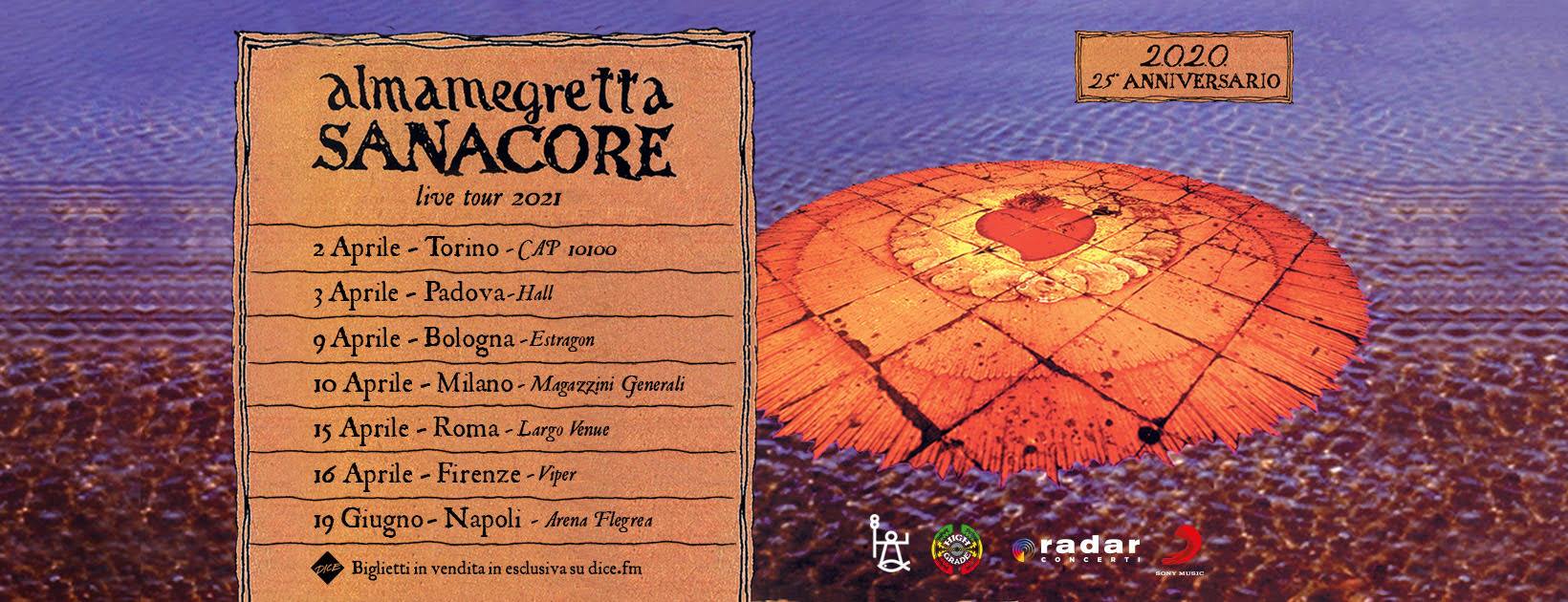Almamegretta, Sanacore live tour 2021, Hall Padova