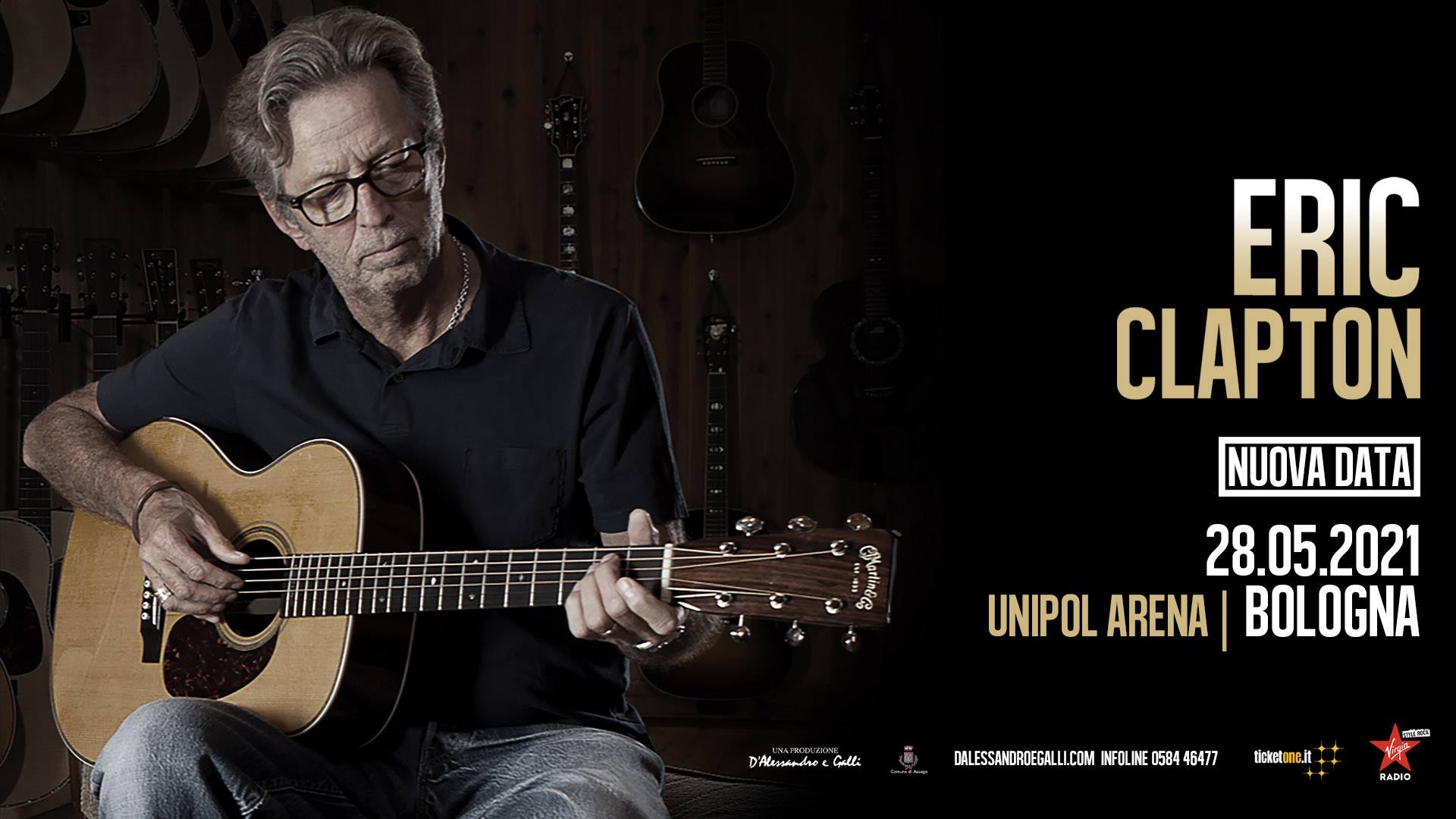 Eric Clapton live all'Unipol Arena di Bologna