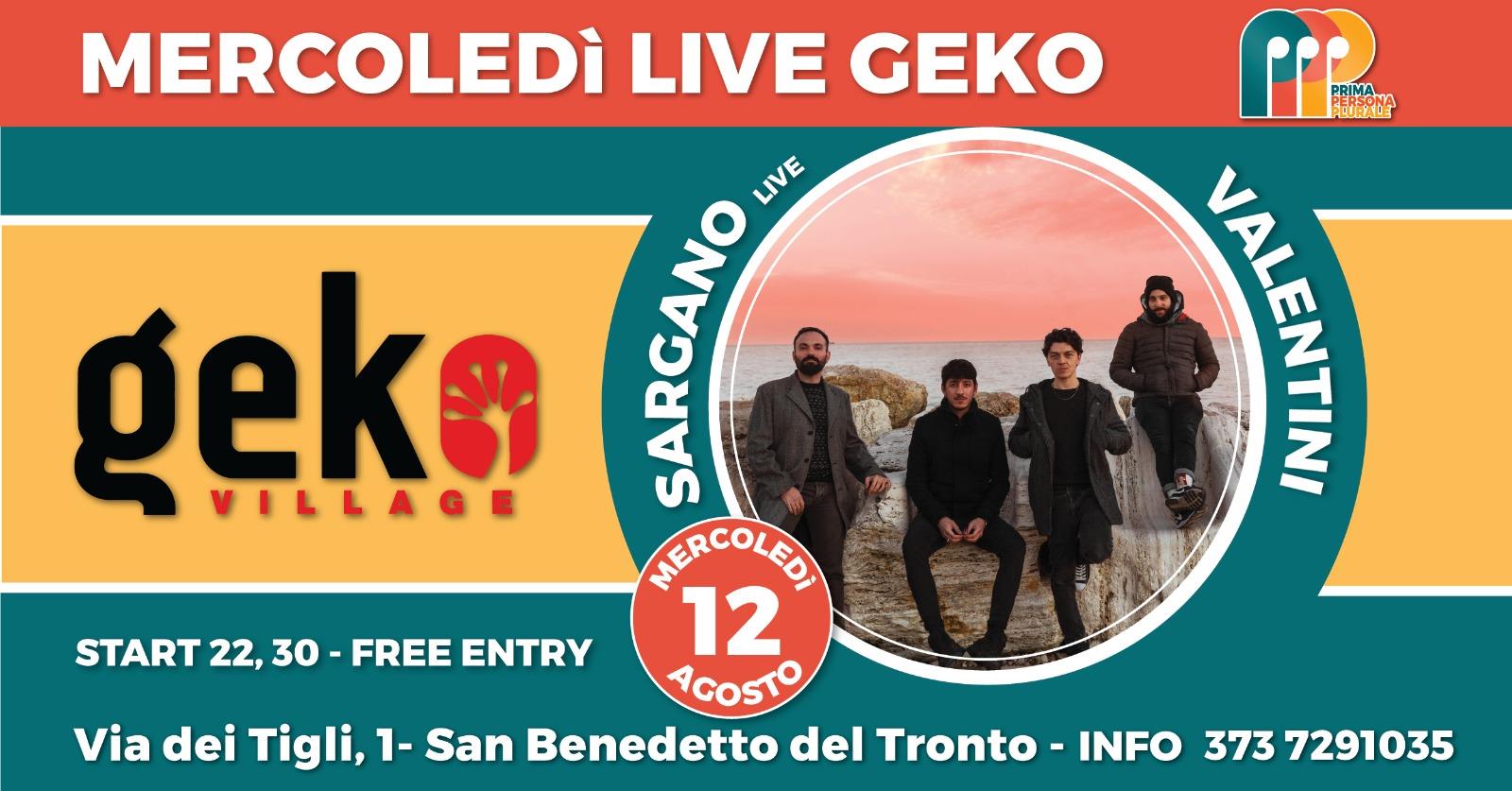 Sargano + Valentini live alla Discoteca Geko di San Benedetto Del Tronto