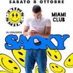 Sacky in concerto alla Discoteca Miami di Monsano
