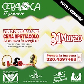 Cepaloca eventi social al Ristorante Cipolla D’Oro Porto Potenza Picena