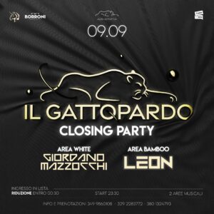 Closing party con Mazzocchi e Leon alla discoteca Gattopardo
