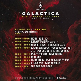 Capodanno Galactica 2023 2024 alla Fiera di Rimini