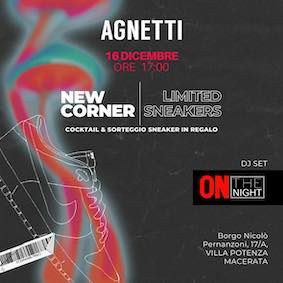 New Corner Limited Sneakers con dj set da Agnetti boutique di Macerata