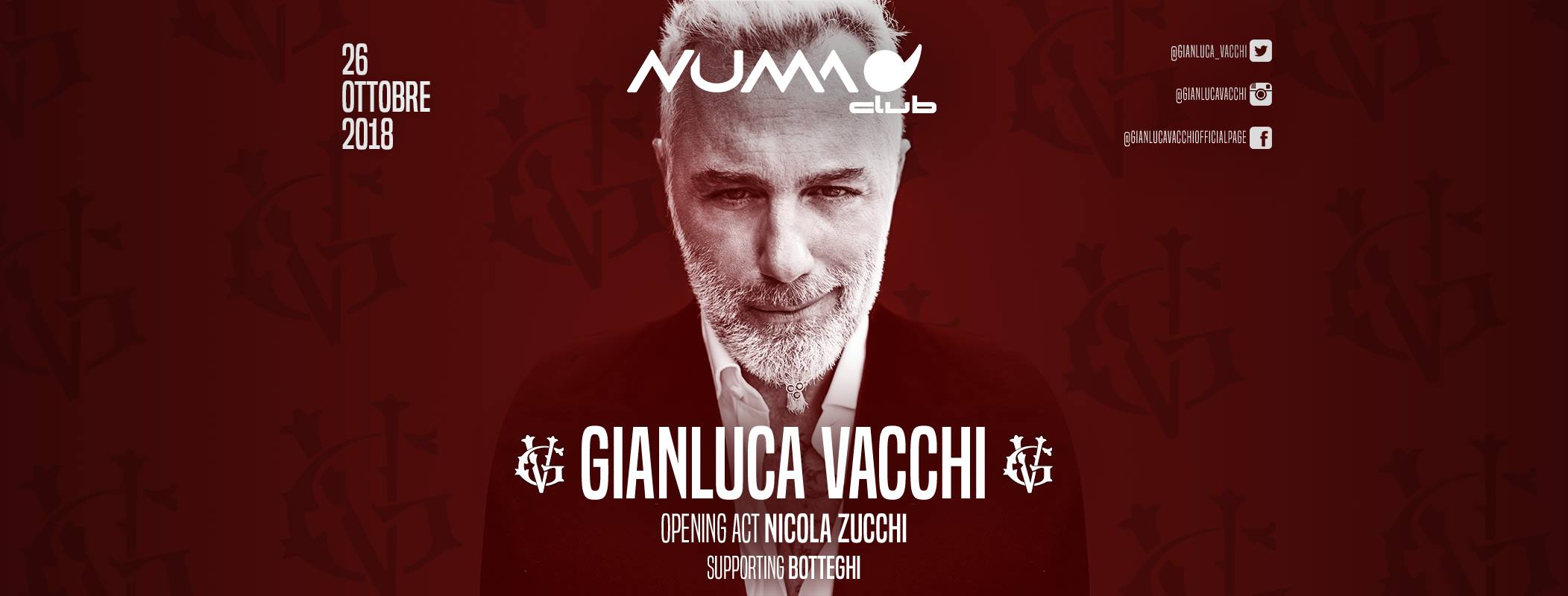 Gianluca Vacchi guest dj Numa Bologna
