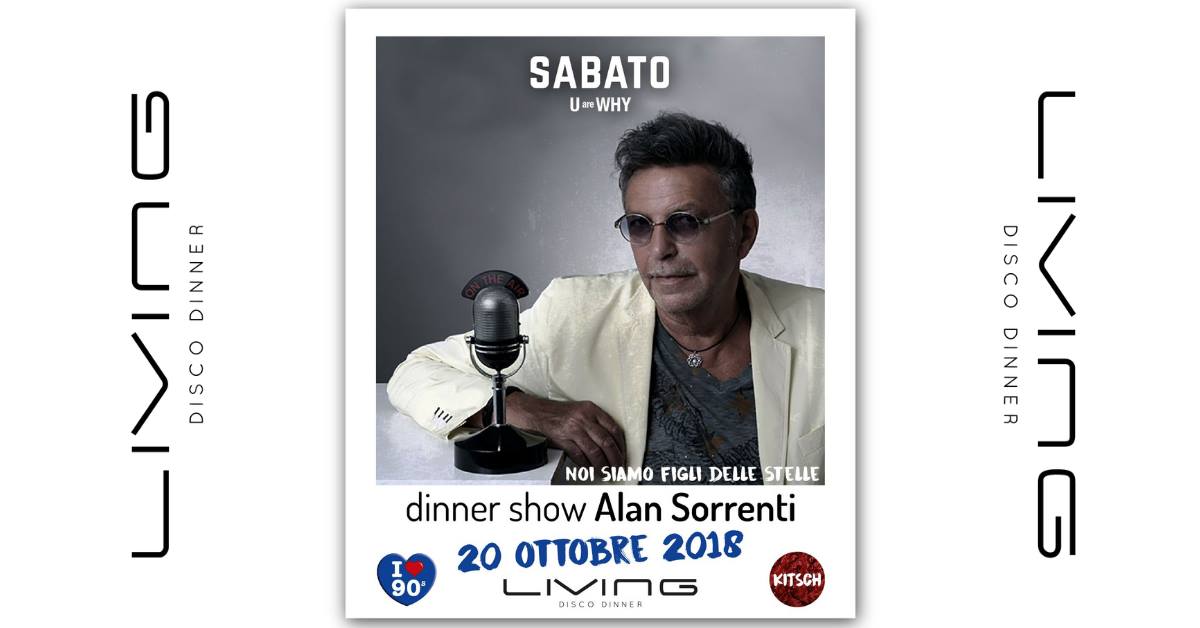 Alan Sorrenti Living Disco Dinner Misano Adriatico