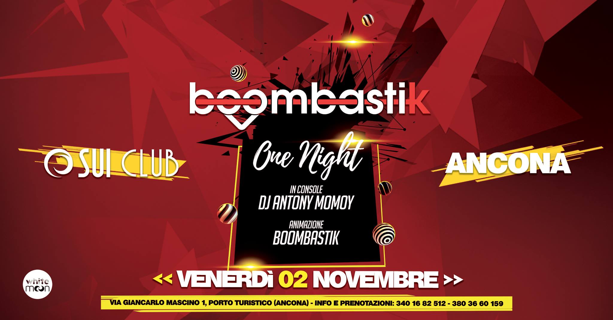Boombastik One Night Sui Club Ancona
