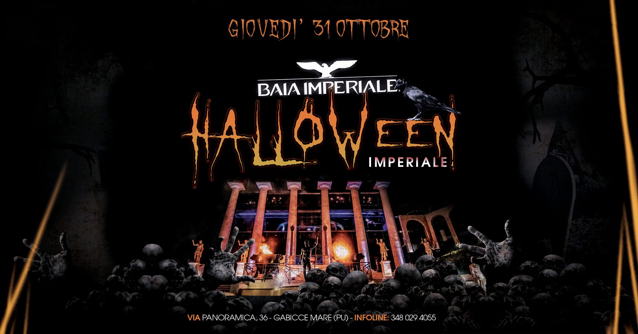 Halloween 2019 discoteca Baia Imperiale Gabicce Mare