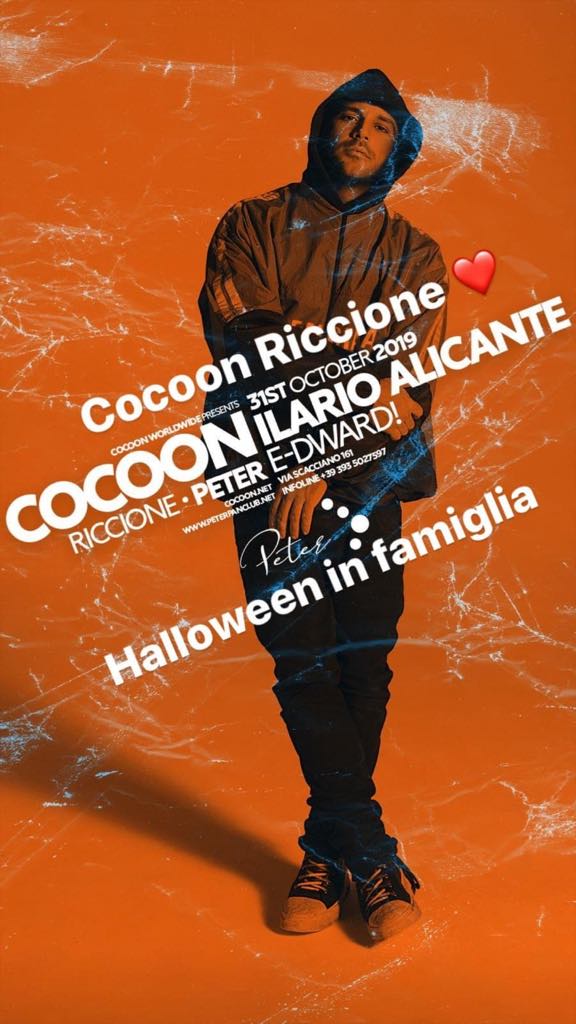 Halloween Cocoon dj Ilario Alicante Peter Pan Riccione