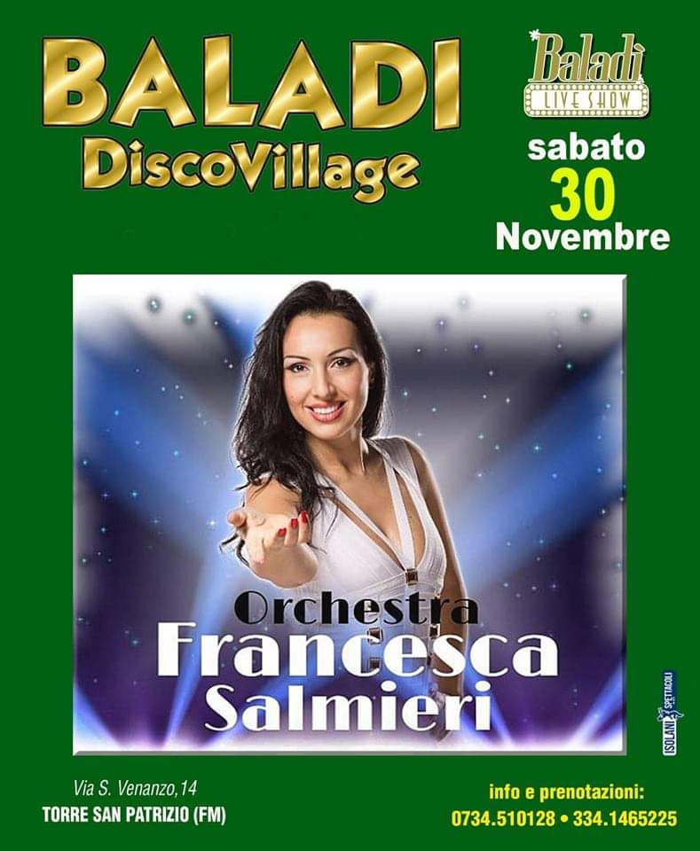 Francesca Salmieri orchestra Baladì Torre San Patrizio Fermo