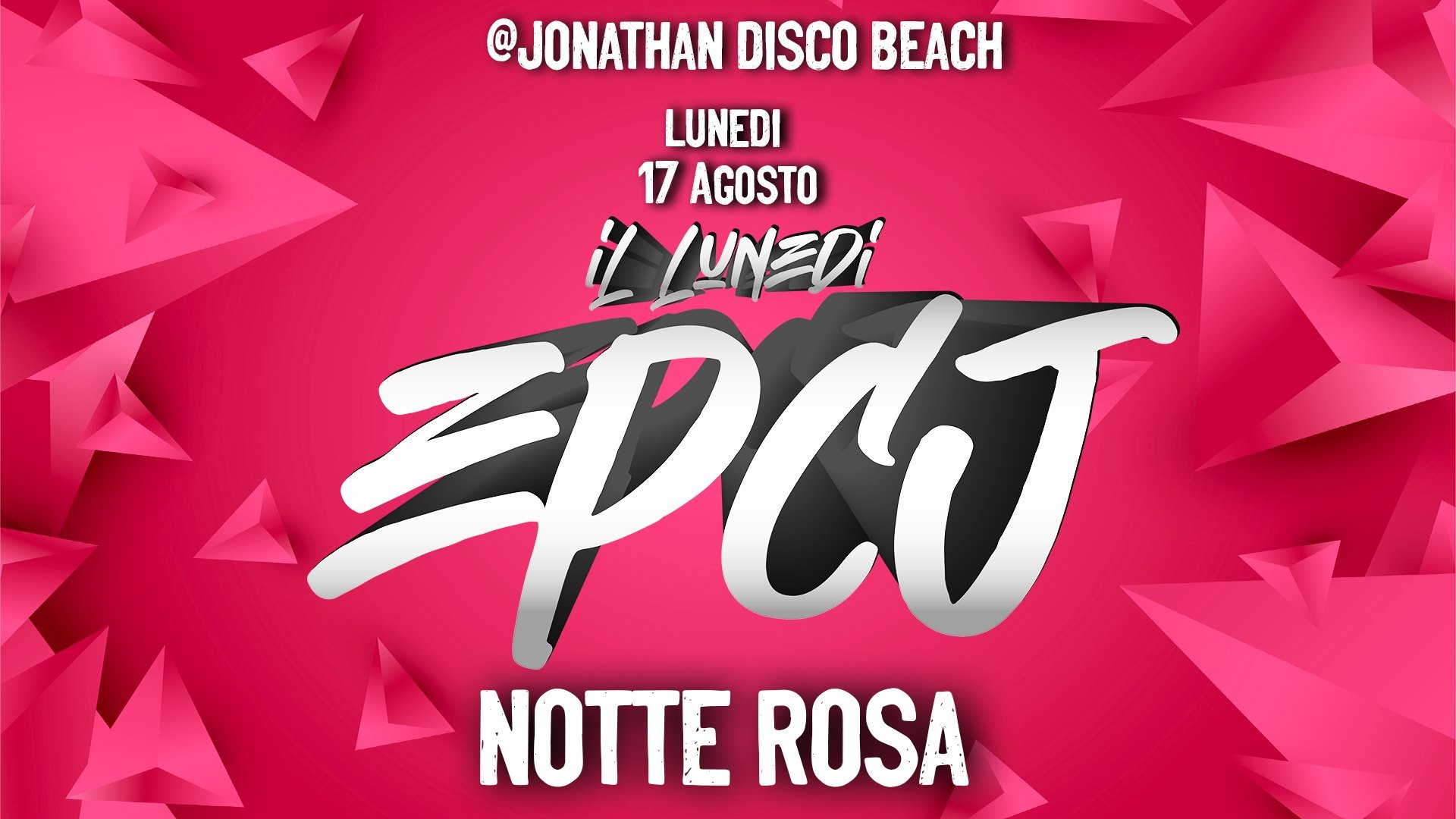 Notte Rosa al Jonathan Disco Beach di San Benedetto Del Tronto