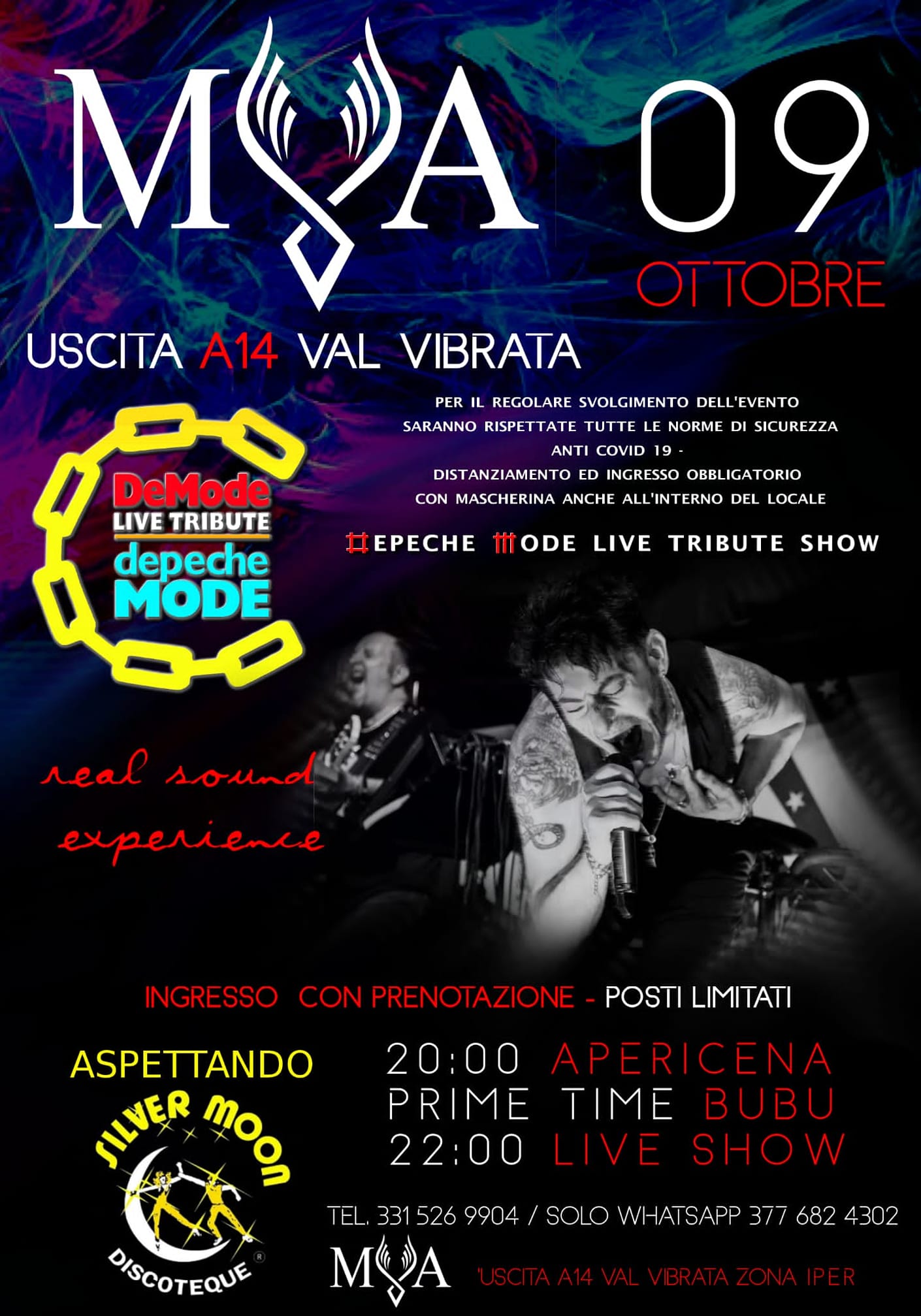 DeMode live tribute Depeche Mode alla Discoteca Mya