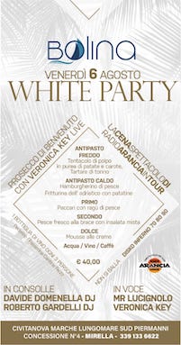 White Party al Bolina Beach Club di Civitanova Marche