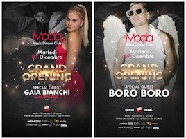 Boro Boro, Gaia Bianchi e Sofia Crisafulli alla discoteca Modà di Gradara