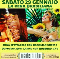 Madeirinho di Civitanova, cena spettacolo con brazilian show