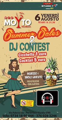 Summer Sales al Moyto disco beach di Porto Sant'Elpidio