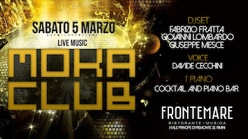 Evento post Carnevale con i Moka club alla discoteca Frontemare