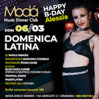 Happy Birthday Alessia al Modà disco dinner di Gradara