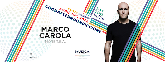 Discoteca Musica Riccione, pasquetta afternoon con Marco Carola