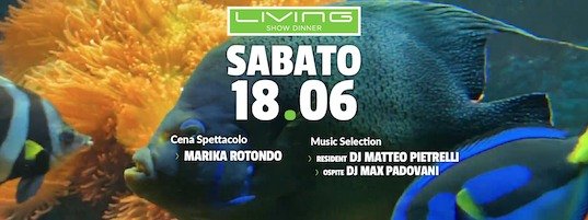 Marika Rotondo cena spettacolo al Living disco dinner di Misano Adriatico