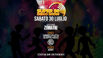Ristorante e Discoteca Frontemare di Rimini, super 80 disco show