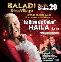 Haila La diva de Cuba al Baladì disco village di Torre San Patrizio - Fermo