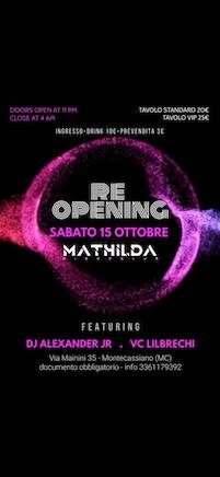 Re Opening Mathilda Montecassiano