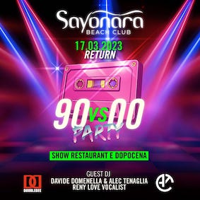 90 vs 00 party al Sayonara di Tortoreto