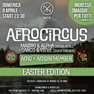 Afrocircus di Pasqua al Nyx Club Ancona