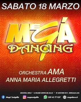 Anna Maria Allegretti orchestra alla Discoteca Megà di Senigallia