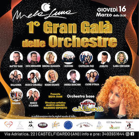 Gran galà delle orchestre al dancing Melaluna di Castelfidardo
