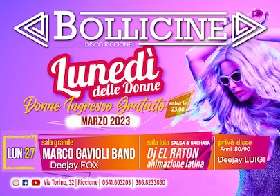 Marco Gavioli band alla Discoteca Bollicine di Riccione