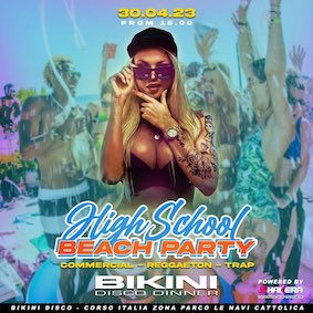 High School Beach Party al Bikini disco dinner di Cattolica