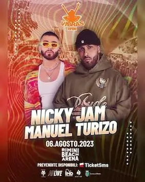 Nicky Jam e Manuel Turizo alla Rimini Beach Arena