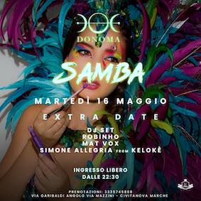 Discoteca Donoma Civitanova Marche, Samba extra date