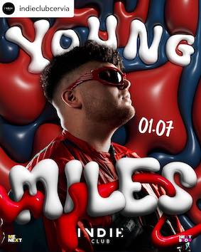 Young Miles alle Indie di Cervia