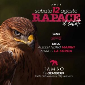 Rapace al Jambo dinner club Pescara