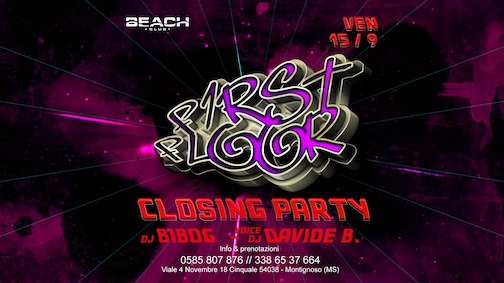 Beach Club Versilia, First Floor Closing Party