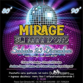 Natale gli anni d'oro alla discoteca Mirage