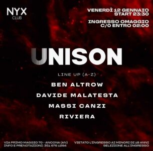 Unison al Nyx Club di Ancona