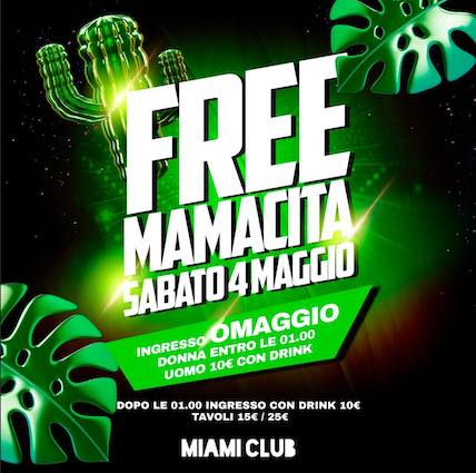 Free Mamacita alla discoteca Miami di Monsano